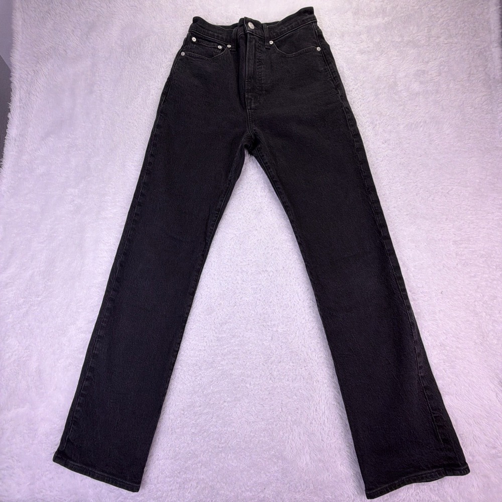 Madwell Jeans '90's Straight' High Rise Womens 26 Black Denim (26x30)